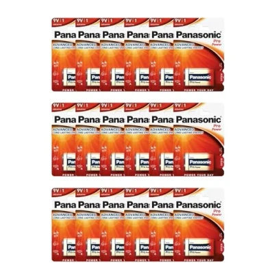 Abbildung von Panasonic Pro Power Gold 9 V Alkalibatterien 6LR61PPG, 18er Pack (6LR61, MN1604, PP3)