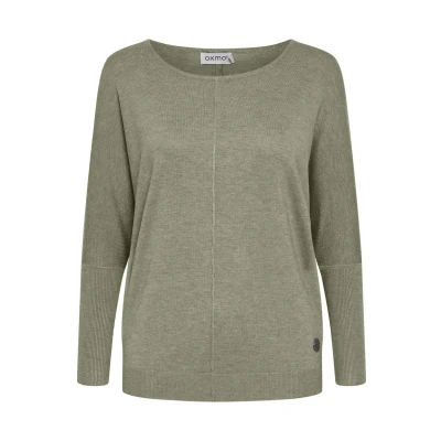 Abbildung von Oxmo Oxherdis Strickpullover, Damen, Größe: Large, Seagrass melange
