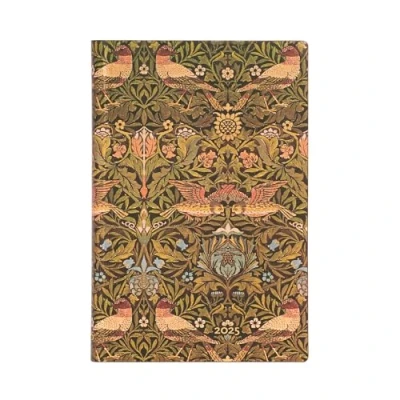 Abbildung von Morris Birds (William Morris) Mini 12 month Horizontal Softcover Flexi Dayplanner 2025 (Elastic Band Closure): tydzień na dwóch stronach, zamykany gumkę, papier 100 gsm