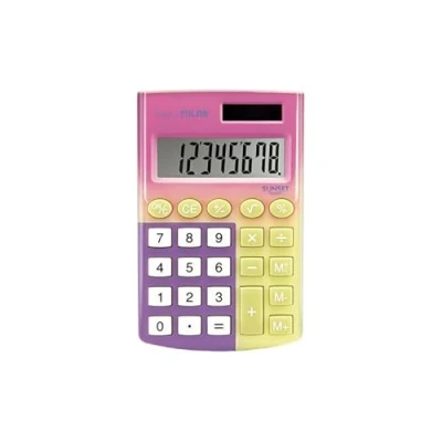 Abbildung von MILAN® Taschenrechnerbox 8 Ziffern Sonnenuntergang, Gelb Pink