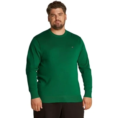 Abbildung von Tommy Hilfiger Essential CREW NECK Strickpullover, Herren, Größe: 4XL, Nouveau green