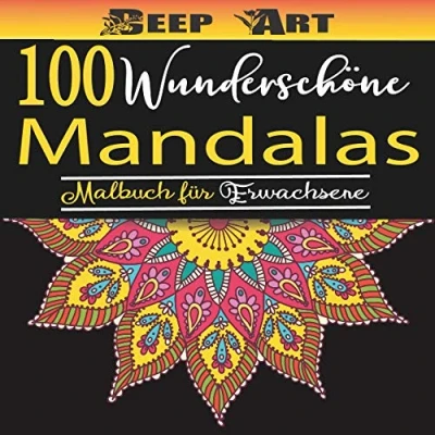 Abbildung von 100 Wunderschöne Mandalas: Anti Stress und Entspannung Färbung für Erwachsene / Mandala Malbuch Erwachsene.