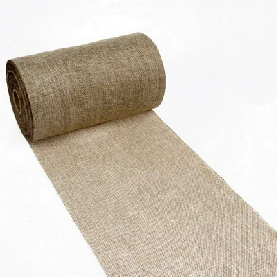 Abbildung von DEKO AS Shabby Chic Leinenoptik Tischläufer, Polyester geruchsneutral, Beige, 20 cm x 25 m, 5