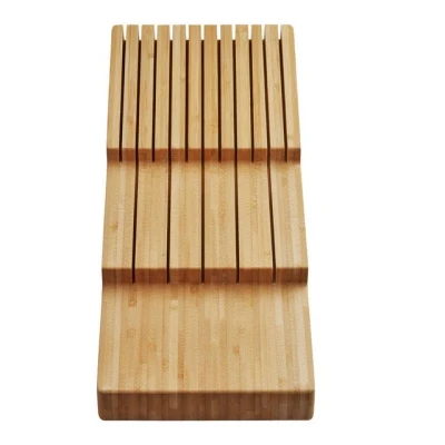 Abbildung von SO TECH® Besteckeinsatz Orga Box 1 BAMBUS für Schubkästen mit 500 mm Tiefe, Messereinsatz 60, 80, 100 und 120cm Schrankbreite