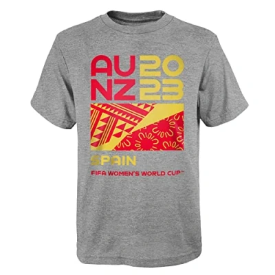 Abbildung von Offizielles Fan T Shirt für Erwachsene bei der Frauenfussball Weltmeisterschaft 2023, Spanien, Grau, X Large