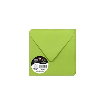 Abbildung von Clairefontaine 5548C Packung mit 20 Umschläge Pollen, gefüttert, 140 x mm, 120g, ideal für Einladungen und Korrespondenz, Minze, 1 Pack