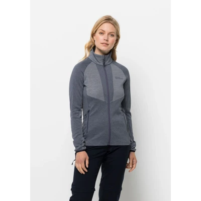 Abbildung von Jack Wolfskin Blattsteig FZ Fleecejacke, Damen, Größe: Large, Graphite