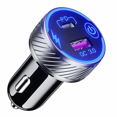 Abbildung von L50CS 12V/24V Auto Zigarettenanzünder Verteiler, Kfz Ladegerät mit USB C PD 30W Power Delivery &amp; QC3.0 Schnellladung, 1x C, Schalter