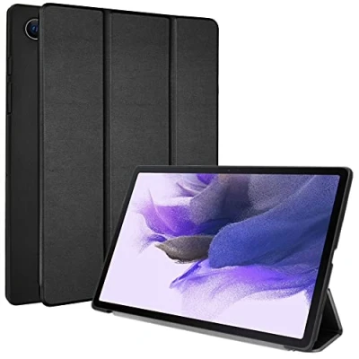 Abbildung von TECHGEAR Hülle Kompatibel mit Samsung Galaxy Tab A8 2021 10.5 Zoll (SM X200 / SM X205), Ultra Dünn Ständer und Auto Schlaf/Wach Funktion, Slim Pu Leder Smart Case 2021, Schwarz