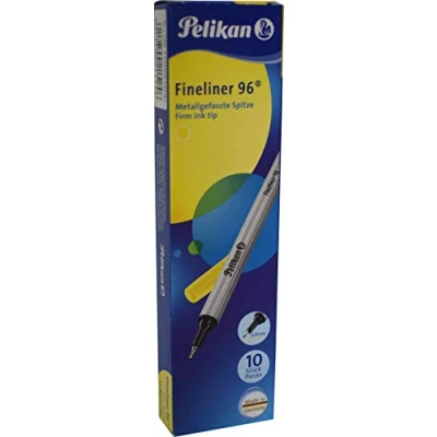 Abbildung von Pelikan 943183 Fineliner 96® Gelb, 10 Stück in Schachtel
