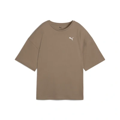 Abbildung von Puma Wardrobe Oversized TEE Tshirt basic, Damen, Größe: XS, Totally taupe