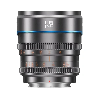 Abbildung von SIRUI Night Walker 75 mm T1.2 S35 Teleobjektiv Cine Objektiv, große Blende, manueller Fokusobjektiv, MS75E G, E Mount, Metallgrau