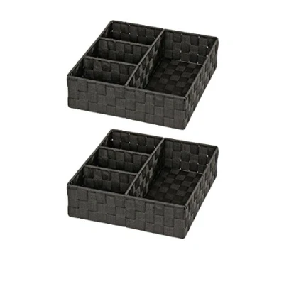 Abbildung von WENKO Aufbewahrungskorb 2er Set schwarz one Size