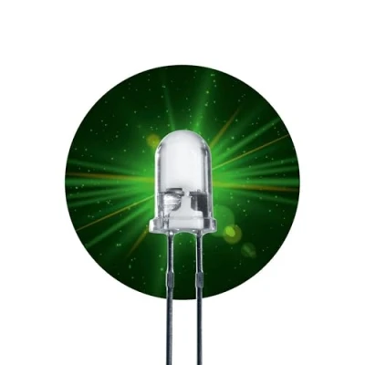 Abbildung von Lumetheus LED 5mm Farbe grün 50000 mcd 25 Stück Leuchtdiode extra hell 3V grüne Diode 2 Pin LEDs