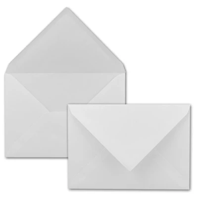 Abbildung von 25x Briefumschläge DIN C5 16,2 x 22,9 cm Weiß mit gerippter Struktur 100 Gramm pro m² Kuverts Strukturprägung Nassklebung GUSTAV NEUSER