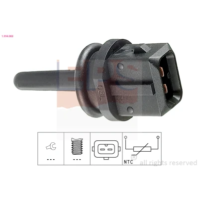Abbildung von EPS 1.994.003 Sensor, Ansauglufttemperatur Made in Italy OE Equivalent OPEL: Vectra B Caravan, Limousine, CC, FIAT: Coupe