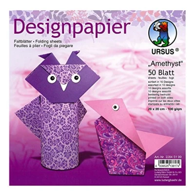 Abbildung von Ludwig Bähr Desinpapier Faltblätter &#039;Amethyst&#039; 100g/qm 20x20cm VE=50 B