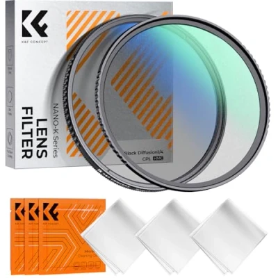 Abbildung von K&amp;F Concept Filtersets 82mm Black Mist 1/4, Polfilter, Promist CPL Filter mit Multi Beschichtung (Nano Klear)