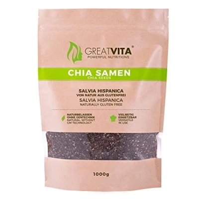 Abbildung von GreatVita Premium Chia Samen, (2 x 1000g) naturbelassen ohne Gentechnik