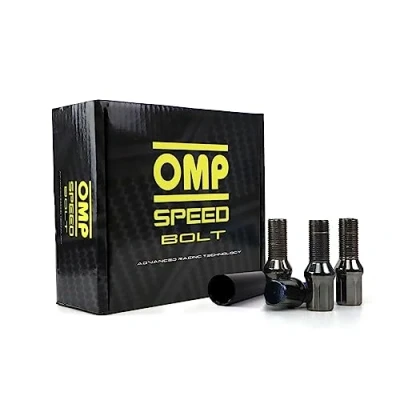 Abbildung von OMP Set mit 20 Radschrauben Metrik M14 x 1,25 Schlüssel 17 oder 19 mm Gewindelänge 27 mm, Farbe Grau und Material DIN 10,9