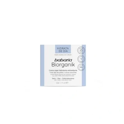 Abbildung von Babaria BIO Crema Súper Hidratante de Día, Con Savia, Aloe Vera y Ácido Hialurónico, para Todo Tipo Pieles, Incluso Sensibles, Libre Plásticos, Vegano 50 ml