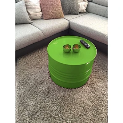 Abbildung von Fassmöbel Beistelltisch Ölfass Tisch Fass Design Möbel Couchtisch Grün Ø 57cm