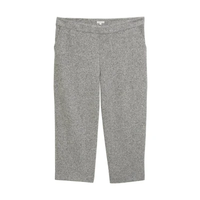 Abbildung von TOM Tailor PLUS Cropped Culotte Stoffhose, Damen, Größe: 52x28, Grey heringbone boucle