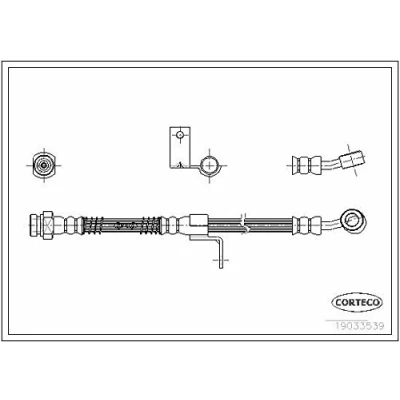 Abbildung von CORTECO 19033539 Bremsschläuche Vorderachse links 515 HYUNDAI: Elantra III Schrägheck