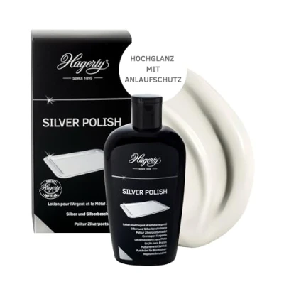 Abbildung von Hagerty Set 2x Silver Polish je 250 ml I Effiziente Silber Politur für und versilbertes Metall Polierpaste mit Sofortwirkung Vasen Rahmen Accessoires Dekoration erneuerten Glanz