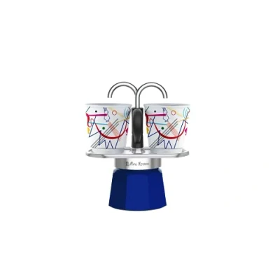 Abbildung von BIALETTI Espressokocher &quot;Mini Express Kandinsky&quot;, 0,09 l Kaffeekanne, (1 + 2 Espressobecher, 90 ml)