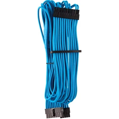Abbildung von Corsair Premium Sleeved 24 pin Polig ATX Kabel Typ4 (Generation 4 Serie) Blau