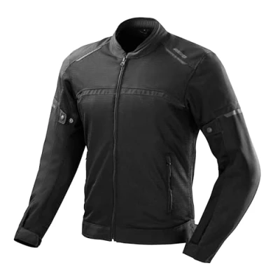 Abbildung von OZONE MOTO Neo Air Motorradjacke Herren Textil Ellbogen und Schulterprotektoren Stufe 1 Rückenprotektortasche Große Mesh Belüftungspaneele
