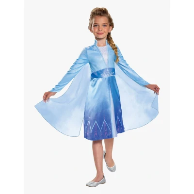 Abbildung von Disney Kostüm Classic Frozen Elsa für Mädchen, Eiskönigin Kleid, Perfekt Fasching und Karneval, 3 4 Jahre