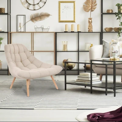 Abbildung von Danios Set mit 2 Sesseln Stoffbezug Beige Menzzo
