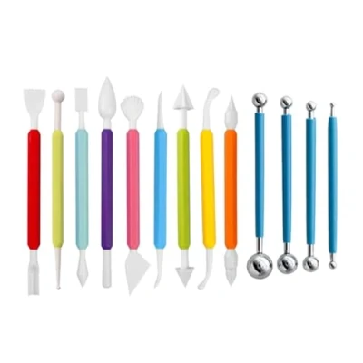 Abbildung von YOYEAH 13 Stück Fondant Modellierwerkzeug Set Multifunktionale für Backen und Dekorieren, Ton Werkzeug Keramik schnitzen