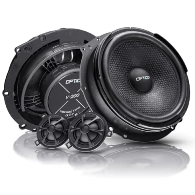 Abbildung von Option AIR Front Lautsprecher System kompatibel mit VW T6 (3.Generation, Baujahr 2015 2019, Typ SG/SH) 100% Plug &amp; Play 2 Wege Komponenten 100 Watt RMS, 91 dB Wirkungsgrad