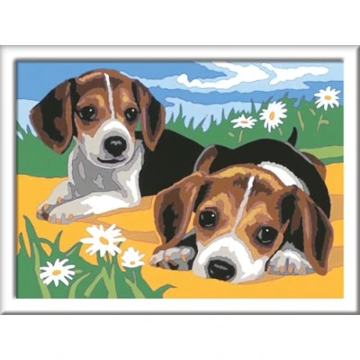 Abbildung von Ravensburger Malen nach Zahlen Jack Russel Welpen, Made in Europe