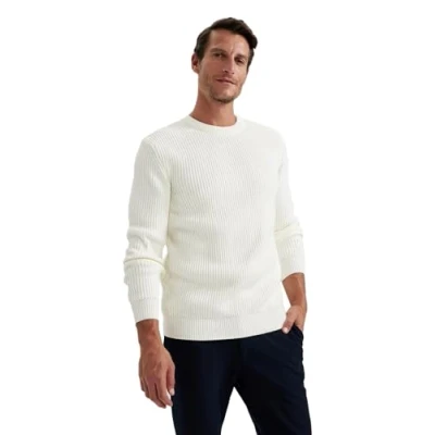 Abbildung von Defacto Standart FIT Strickpullover, Herren, Größe: XL, Ecru