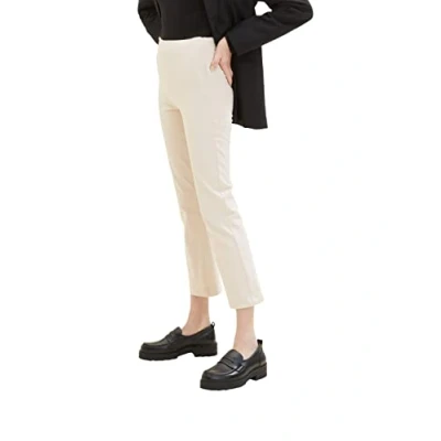 Abbildung von TOM TAILOR Damen 1035494 Mia Slim Fit Hose, 12365 Dusty Beige, 44W / 28L
