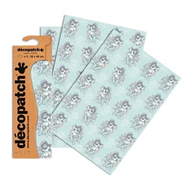 Abbildung von Decopatch Papier No. 761 (blau Putten, 395 x 298 mm) 3er Pack