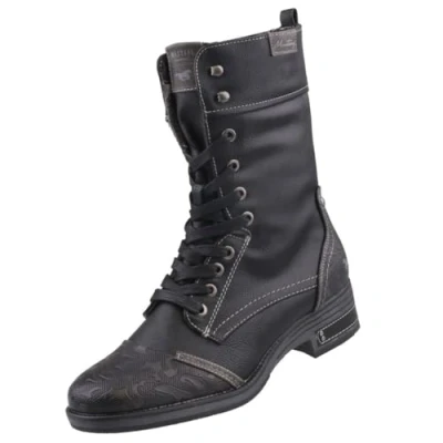 Abbildung von Mustang Schnürstiefel, Damen, Größe: 39, Schwarz Schuhe