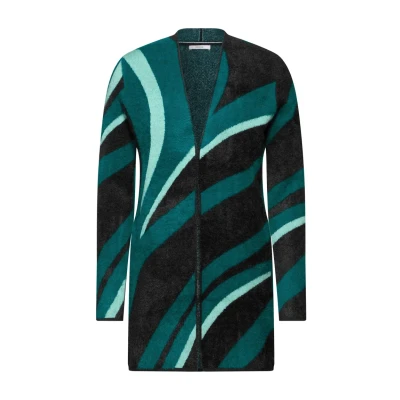 Abbildung von CECIL Damen B253910 Federgarn Cardigan, Schwarz, M EU