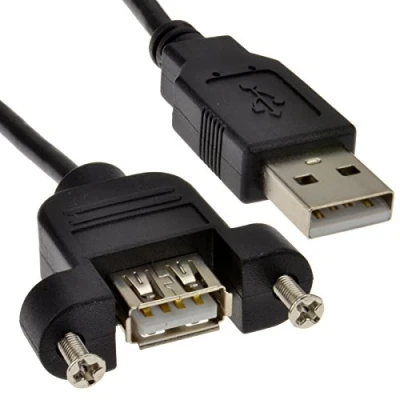 Abbildung von USB 2,0 Panel Montage Weiblich A Buchse Zum Stecker Kabel 3 m [3 Meter/3m]