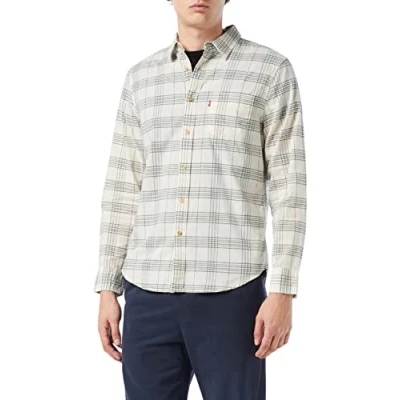 Abbildung von Levi&#039;s Herren Sunset 1 Pocket Standard Hemd,Sharif Tofu,S
