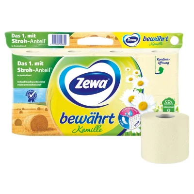 Abbildung von Zewa Toilettenpapier bewährt Kamille 3 lagig