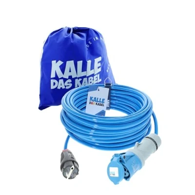 Abbildung von CEE Adapterleitung Kalle Blue Extreme SCHUKO auf 3G 2,5mm² 25 Meter