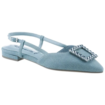 Abbildung von Tamaris Slingballerina, Damen, Größe: 36, Denim Schuhe