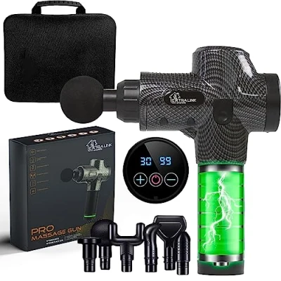 Abbildung von Extralink Massagepistole Pro 3800 RPM, 6 austauschbare Spitzen