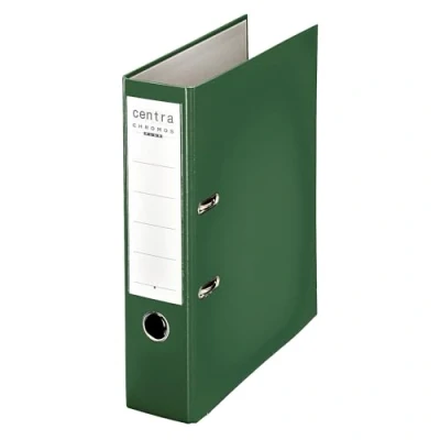 Abbildung von Centra Standard Ordner (grauappe RC, mit PP Folie kaschiert, A4, 8 cm Rückenbreite, Chromos) grün, 20 Stück