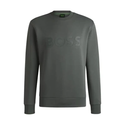 Abbildung von BOSS Salbo Sweatshirt, Herren, Größe: Small, Light pastel grey